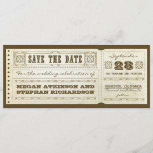 Retten Sie das Datum Vintage-Hochzeitskarten Save The Date