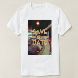 Retten Sie das Datum Vintage Propellerflugzeug T-Shirt