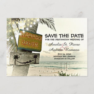 Retten Sie das Datum Vintage Romantisches Reisezie Save The Date
