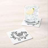 Retten Sie das Drama für Ihr Lama Rechteckiger Pappuntersetzer (Vor Ort)