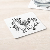 Retten Sie das Drama für Ihr Lama Rechteckiger Pappuntersetzer (angewinkelt)