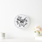 Retten Sie das Drama für Ihr Lama Runde Wanduhr (Zuhause)
