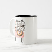 Retten Sie das Drama für Ihr Lama Zweifarbige Tasse (Vorderseite Links)
