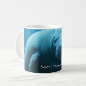 Retten Sie das Manatis Kaffeetasse (Vorderseite Links)