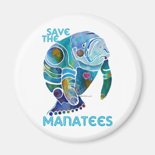 Retten Sie das Manatis Magnet