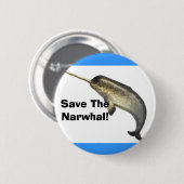Retten Sie das Narwhal! Button (Vorne & Hinten)