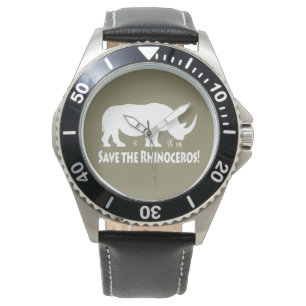 Retten Sie das Nashorn Armbanduhr
