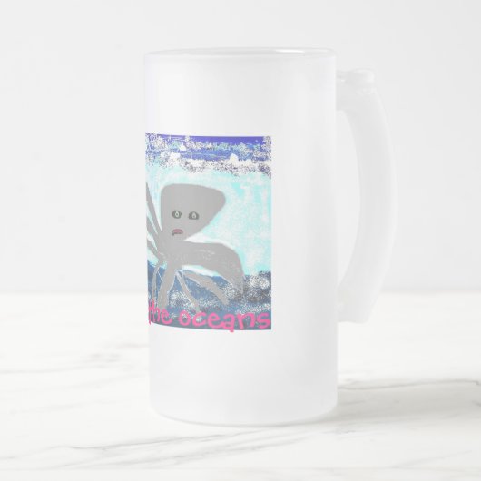 Retten Sie das Ozeane beermug Mattglas Bierglas (VorderseiteRechts)