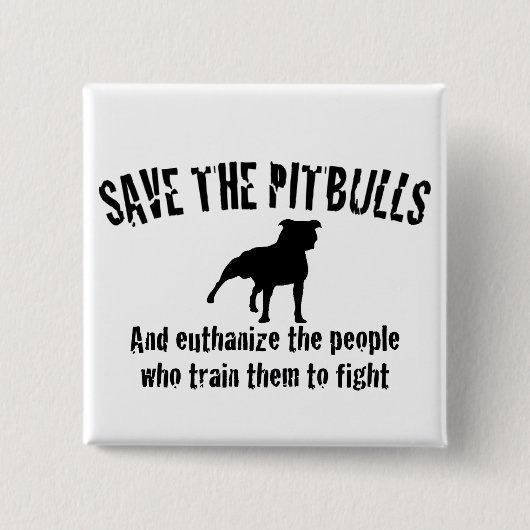 Retten Sie das Pitbulls Button (Vorderseite)