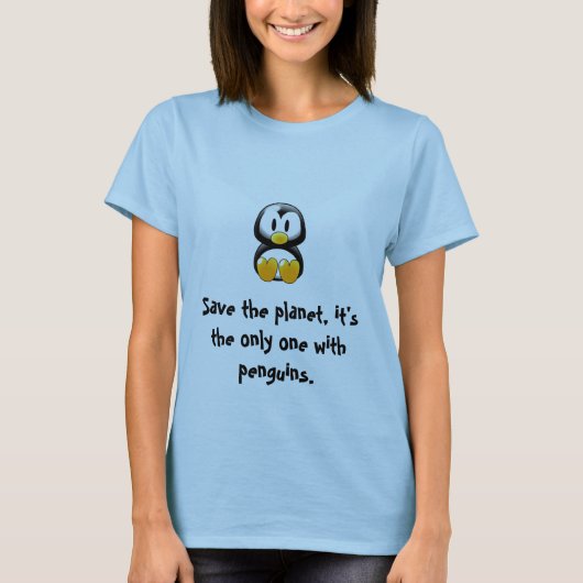 retten Sie das Planet Penguint-stück T-Shirt (Vorderseite)