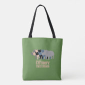 Retten Sie dem Chubby UnicornsRhino multi Farbe Tasche (Rückseite)