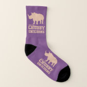 Retten Sie dem Chubby UnicornsRhino Pastellrosa Socken (Links - Innen)