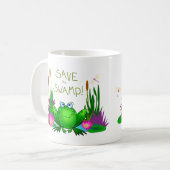 Retten Sie dem Twitchy Sumpf den Frosch Kaffeetasse (Vorderseite Links)