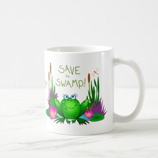 Retten Sie dem Twitchy Sumpf den Frosch Kaffeetasse (Rechts)