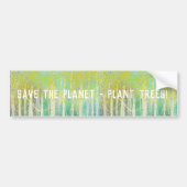 Retten Sie den Autoaufkleber Planet Pflanze Trees (Vorne)