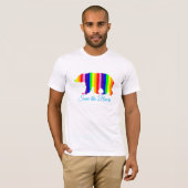 Retten Sie den Bären großen homosexuellen T-Shirt (Vorne ganz)
