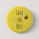 Retten Sie den Bienen Aktivisten-Knopf Button (Vorderseite)