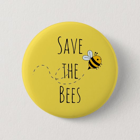 Retten Sie den Bienen Aktivisten-Knopf Button (Vorderseite)