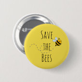 Retten Sie den Bienen Aktivisten-Knopf Button (Vorne & Hinten)
