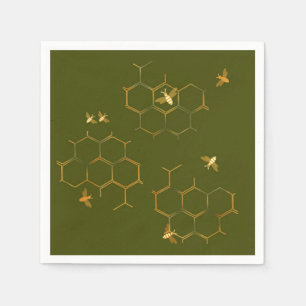 Retten Sie den Bienen Bienenwabe Papierservietten