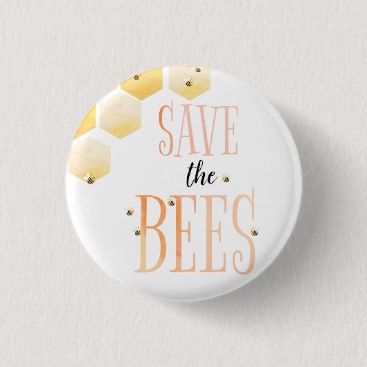 Retten Sie den Bienen Button (Vorderseite)