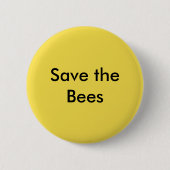 Retten Sie den Bienen Knopf Button (Vorderseite)