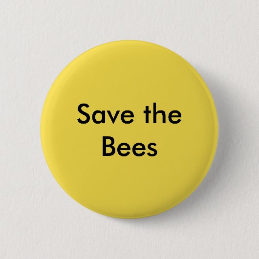 Retten Sie den Bienen Knopf Button (Vorderseite)