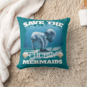 Retten Sie den Chubby Meerjungfrauen Manatis Kissen (Decke)