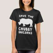 Retten Sie den Chubby Unicorns niedlichen T - T-Shirt (Vorderseite)
