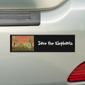Retten Sie den Elefanten Autoaufkleber (Auf Auto)