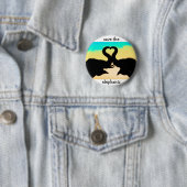 Retten Sie den Elefanten Herzstämme Button (Beispiel)