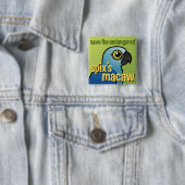Retten Sie den gefährdeten des Spixs Macaw Button (Beispiel)