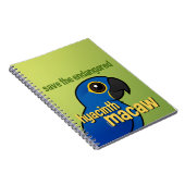 Retten Sie den gefährdeten HyazintheMacaw Notizblock (Rechte Seite)