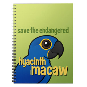 Retten Sie den gefährdeten HyazintheMacaw Notizblock