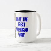 Retten Sie den großen amerikanischen Wolf Zweifarbige Tasse (VorderseiteRechts)