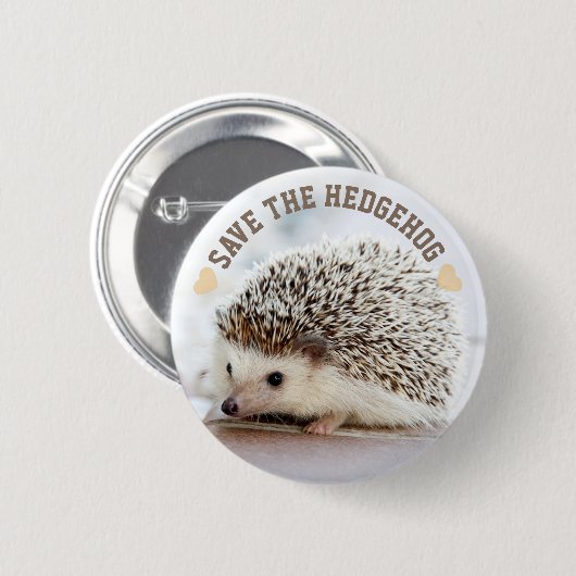 Retten Sie den Igel Button (Vorne & Hinten)