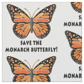 Retten Sie den Monarch-Schmetterling Stoff (Nahaufnahme)