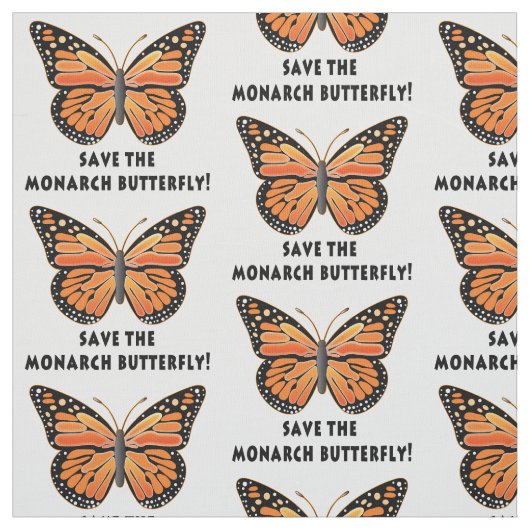 Retten Sie den Monarch-Schmetterling Stoff (Muster)
