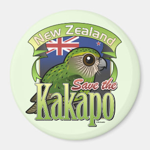 Retten Sie den NeuseelandKakapo Magnet