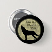 Retten Sie den olympischen Wolf Button (Vorne & Hinten)