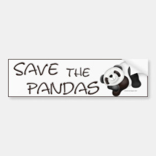 Retten Sie den Pandas Autoaufkleber