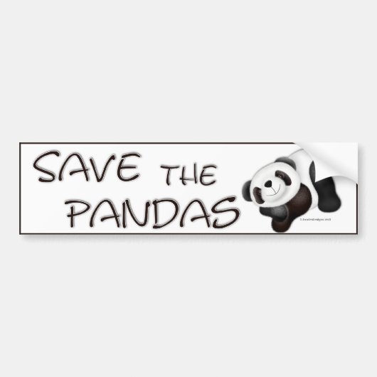 Retten Sie den Pandas Autoaufkleber (Vorne)