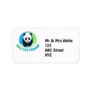 Retten Sie den Pandas Avery Aufkleber Adressaufkleber