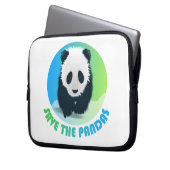 Retten Sie den Pandas Laptop-Tasche Laptopschutzhülle (Vorderseite Links)