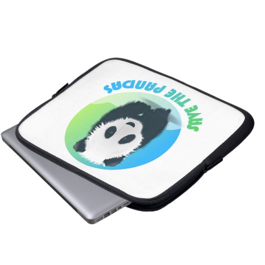 Retten Sie den Pandas Laptop-Tasche Laptopschutzhülle (Vorne Knopf)