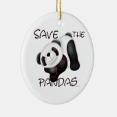 Retten Sie den Pandas Verzierung Keramik Ornament (Rechts)