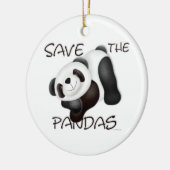 Retten Sie den Pandas Verzierung Keramik Ornament (Links)
