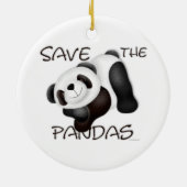 Retten Sie den Pandas Verzierung Keramik Ornament (Hinten)