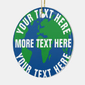 Retten Sie den Planeten, den Weihnachtsbaumschmuck Keramik Ornament (Links)