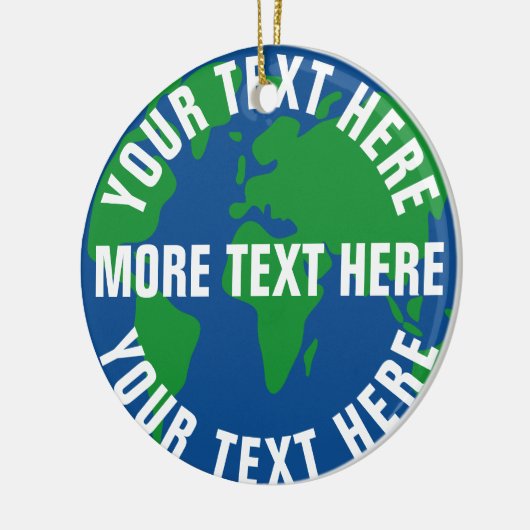 Retten Sie den Planeten, den Weihnachtsbaumschmuck Keramik Ornament (Links)